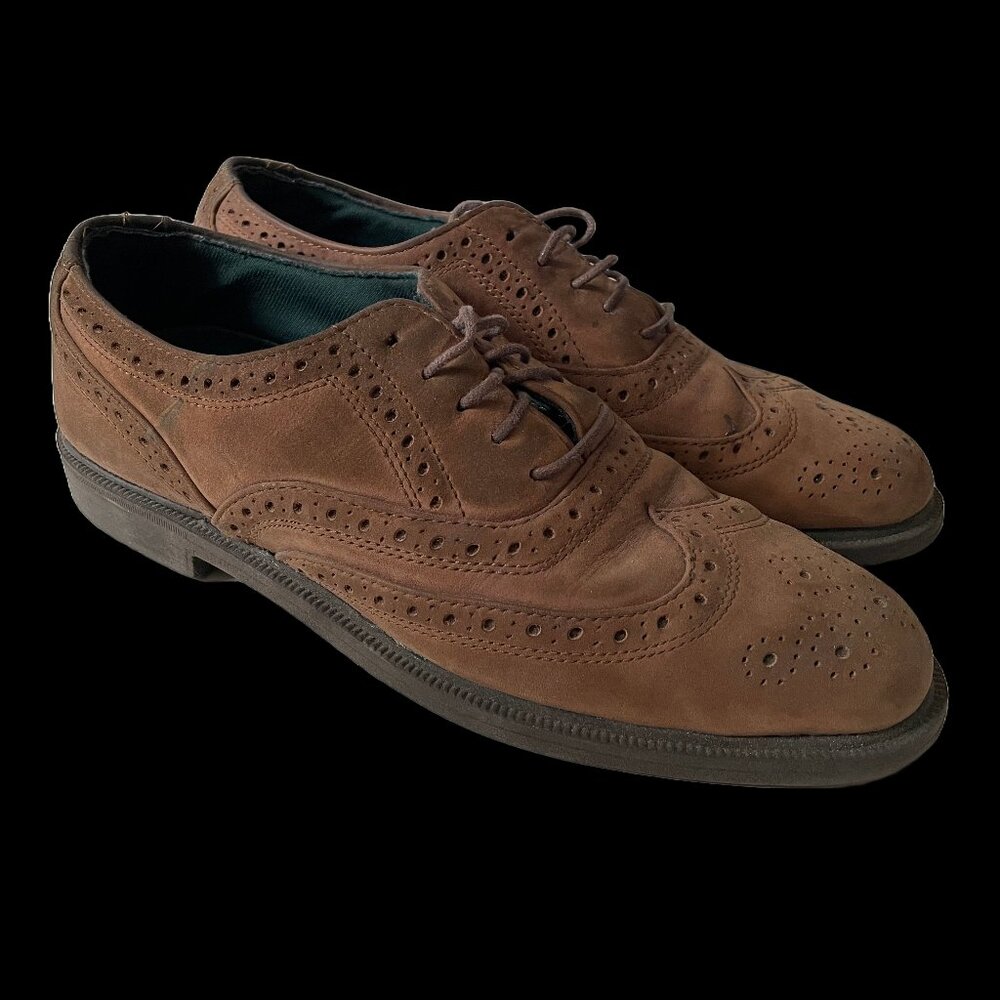 Deer Stags Brown Leather Dress Shoes Men's US 7.5